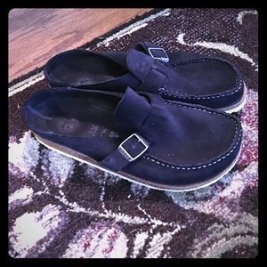 Birkenstock Buckley Clog, Navy. Worn once, Size 38